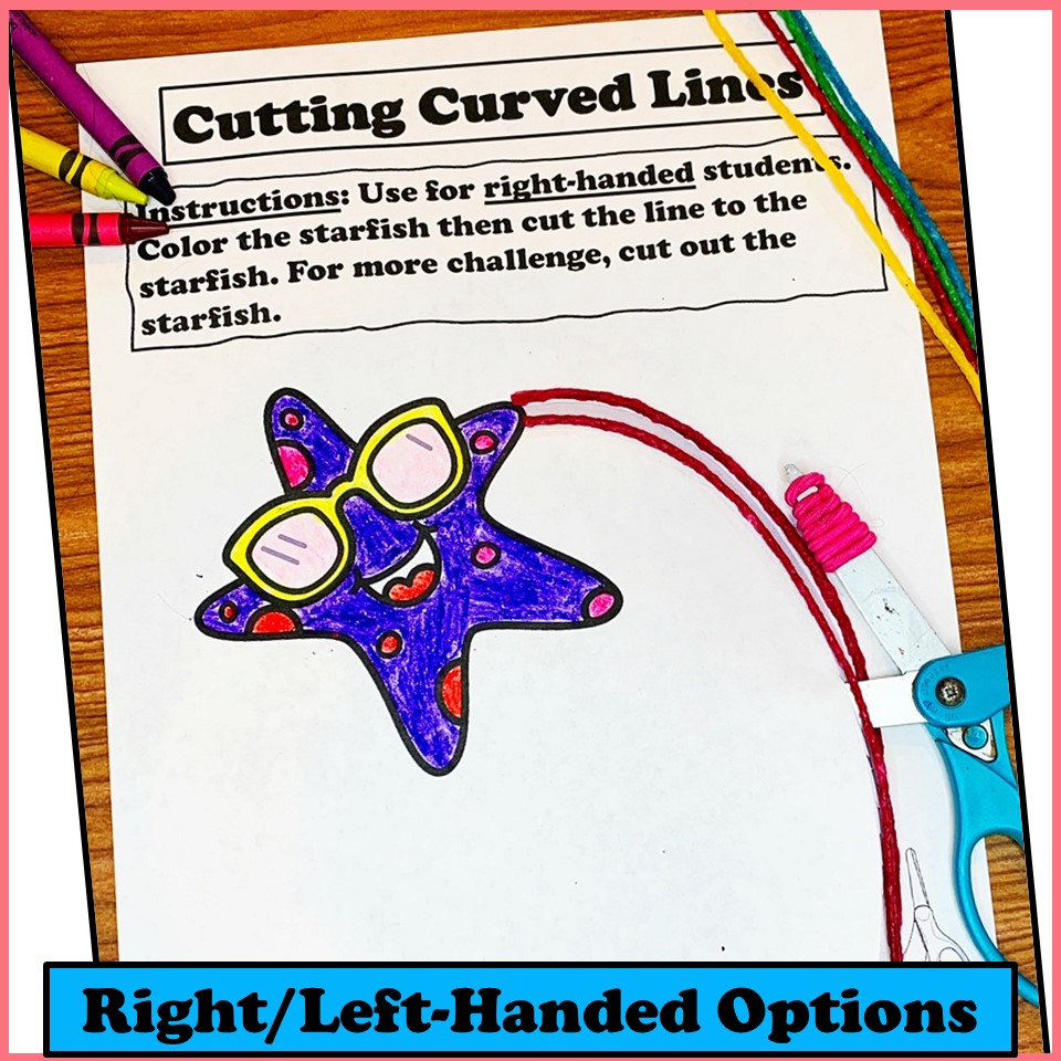 Preschool Scissors Cutting Practice Worksheets for OT and SPED by Miss  Jenny OT