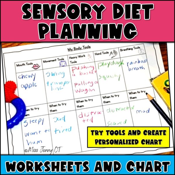 Sensory Diet Plan Template Miss Jenny OT