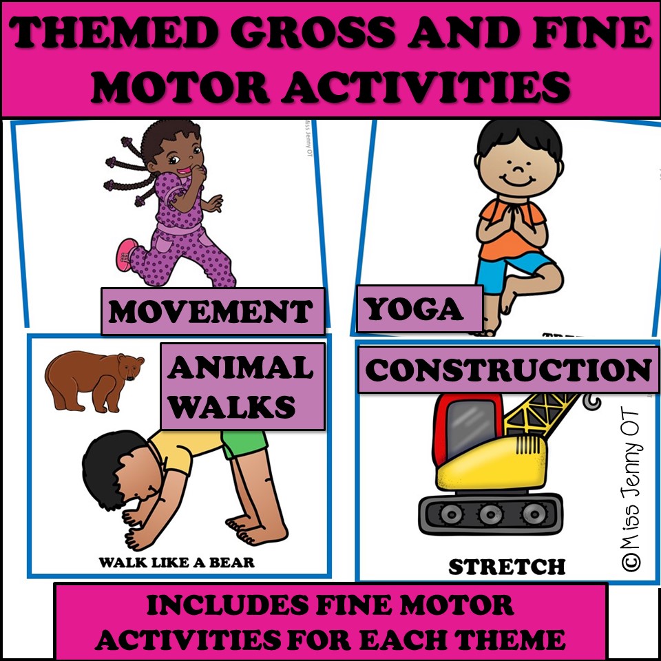 Yoga Gross Motor Activity Cards, Printables