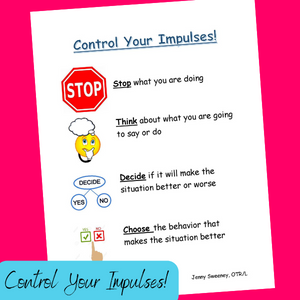 control your impulses wall chart