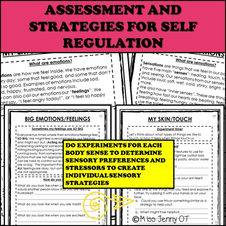 Interoception Activities For Kids Worksheets - Miss Jenny OT