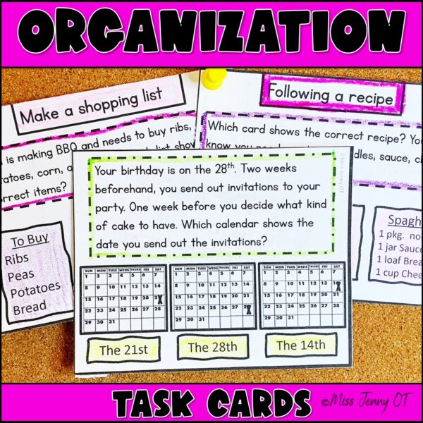 Organization Task cards