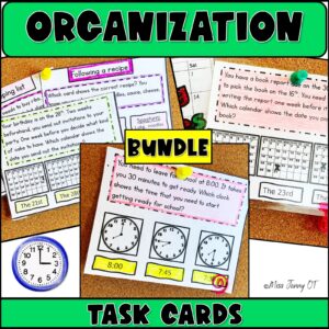 Organization skills task cards