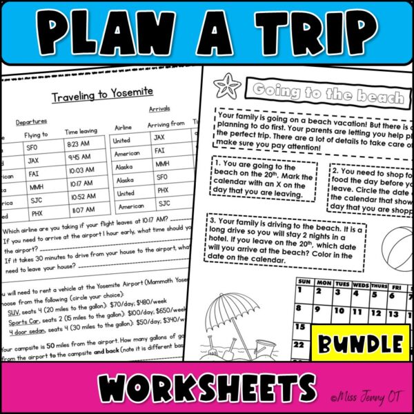 Executive Functioning Activity Plan a Trip