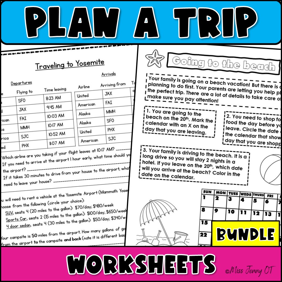 Executive Functioning Skills Plan a Trip