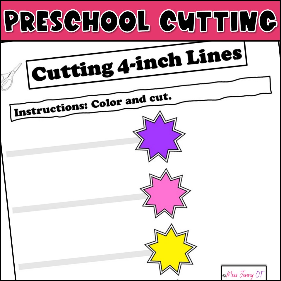 Printable Preschool Scissors Cutting Practice Worksheets - Miss
